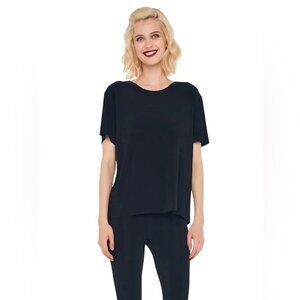 NORMA KAMALI Short Sleeve Boxy Top
